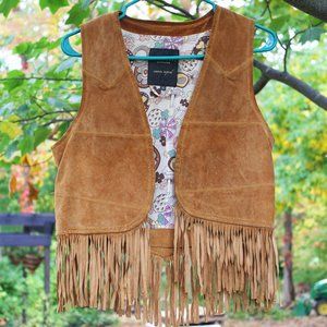 SANCTUARY CLOTHING Suede Fringe Vest XS